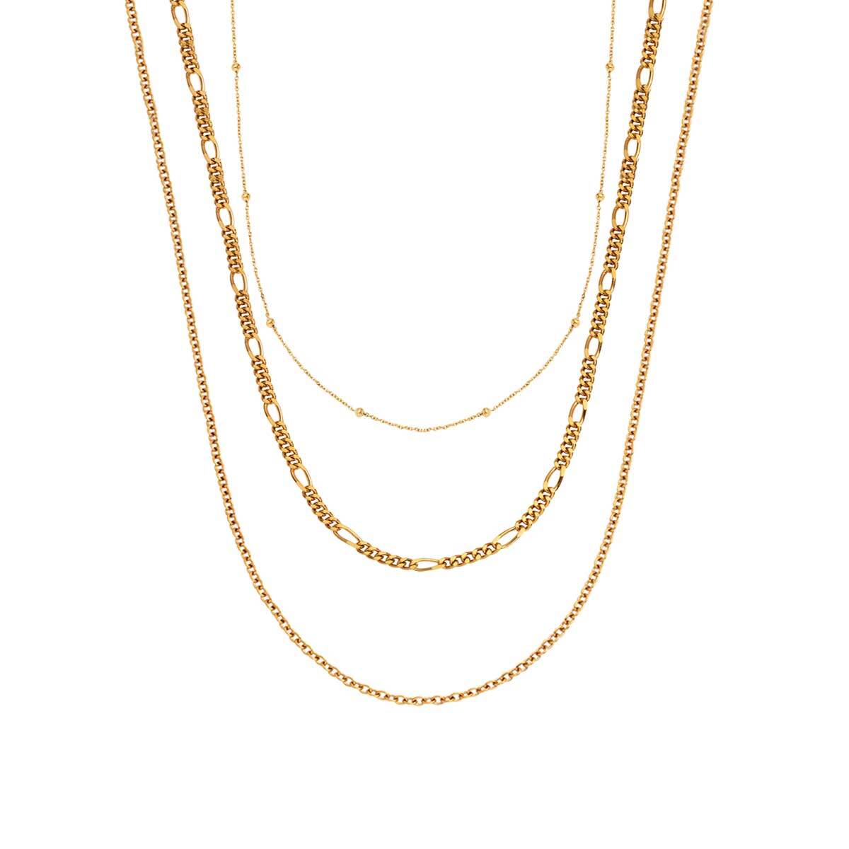Fine Chain Layered Set (Gold)
