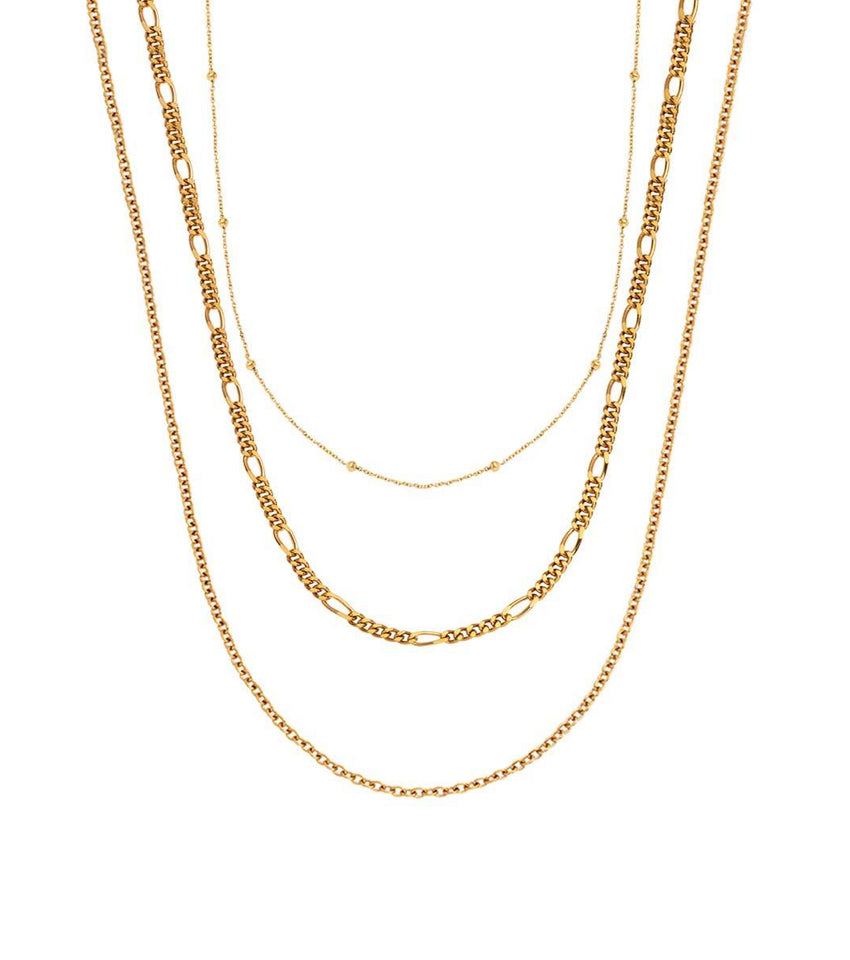 Fine Chain Layered Set (Gold)