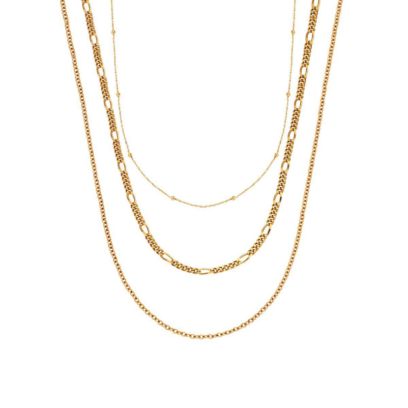 Fine Chain Layered Set (Gold)