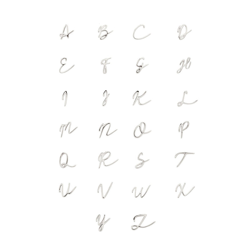 Stories Script Initial Pendant (Silver)