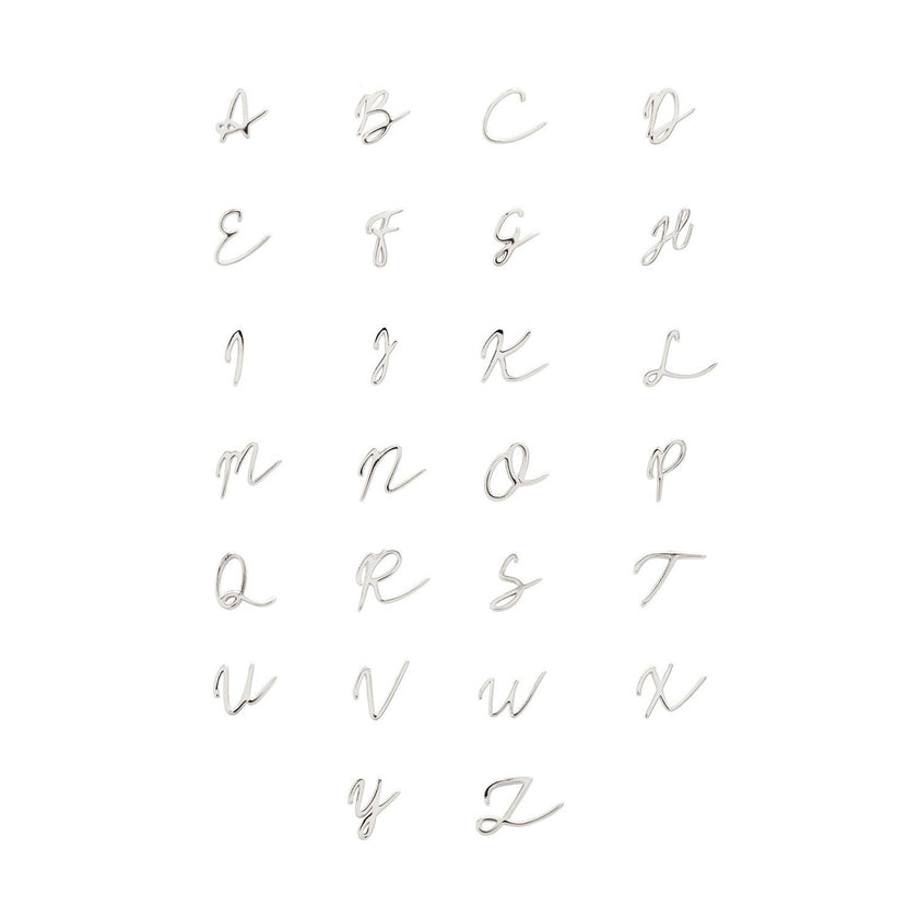 Stories Script Initial Pendant (Silver)