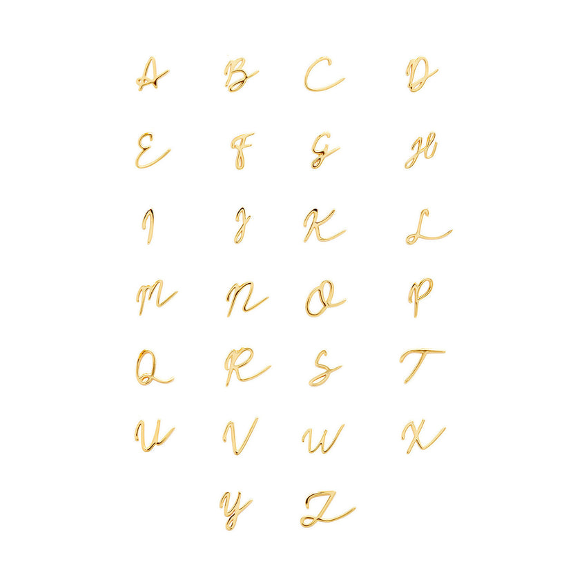 Stories Script Initial Pendant (Gold)