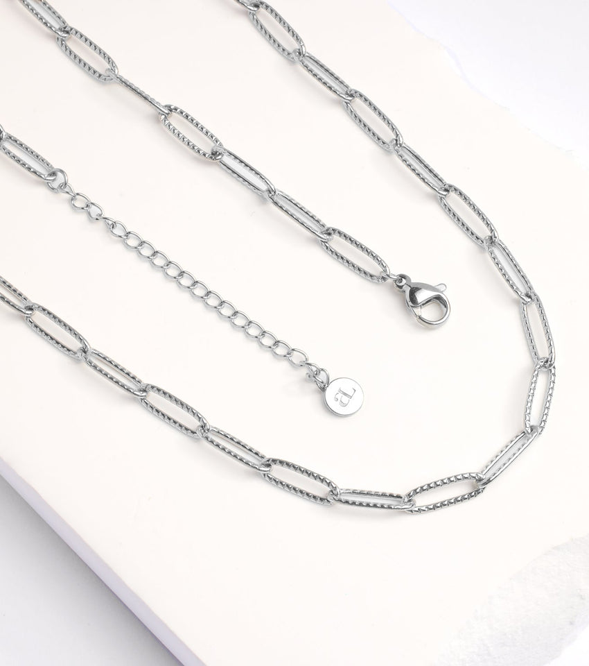 Sterling Silver Paperclip TBar Chain – Bijou Jewellery
