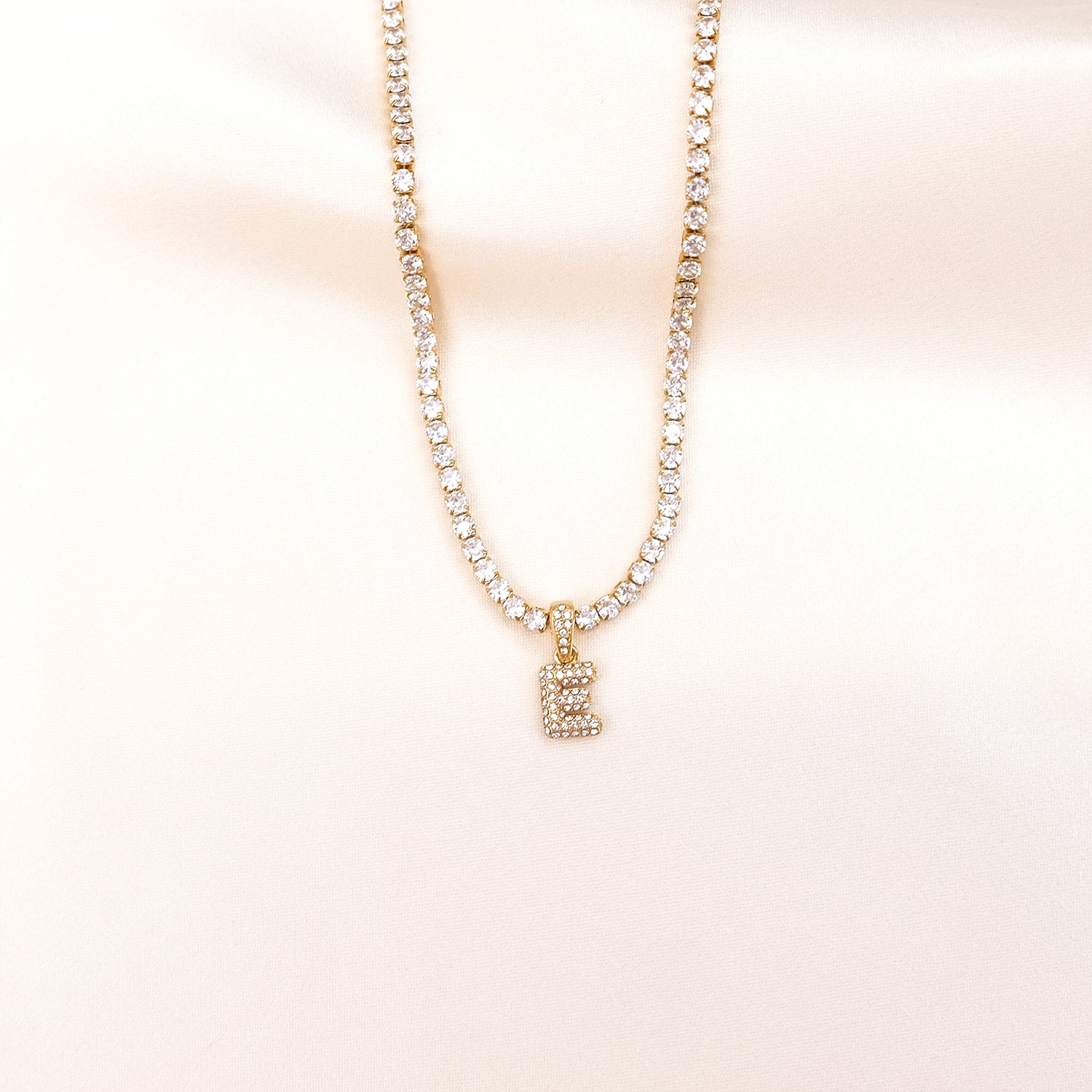 Glitter \"Luxury Tennis Chain【GOLD】\" Happy Hour Layered Tennis Necklace in Gold | Uncommon James
