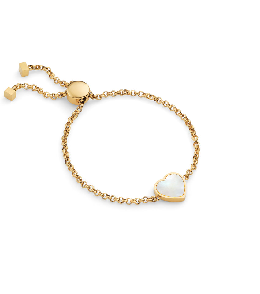 Other Jewellery 9ct Gold Bracelets 9ct Yellow Gold White Pearl Bracelet 7''  inch at Elma Jewellery Mobile Site