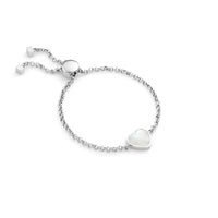 Pearl Heart Bracelet (Silver)