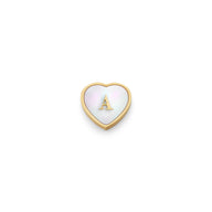 Pearl Heart Charms (Gold) - Initials
