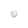 Pearl Heart Charms (Gold) - &