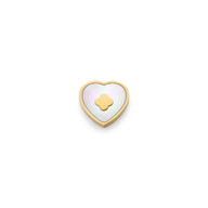 Pearl Heart Charms (Gold) - Clover