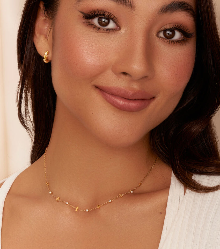 Sterling Silver Crystal Mini Twisted Hoops (Gold)