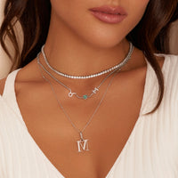 Tennis Necklace (Silver)