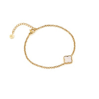 Pearl Clover Bracelet (Gold)