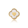 Pearl Clover Charms (Gold) - Heart