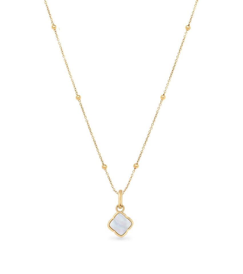 Pearl Clover Necklace (Gold)