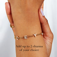Pearl Custom Name Bracelet (Gold)
