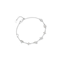 Pearl Custom Name Bracelet (Silver)