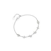 Pearl Custom Name Bracelet (Silver)
