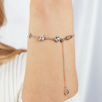 Pearl Custom Name Bracelet (Silver)