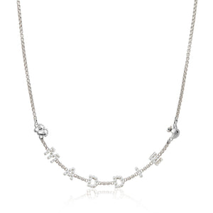Pearl Custom Name Necklace (Silver)