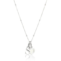 Personalized Initial & Birthstone Necklace (Silver)