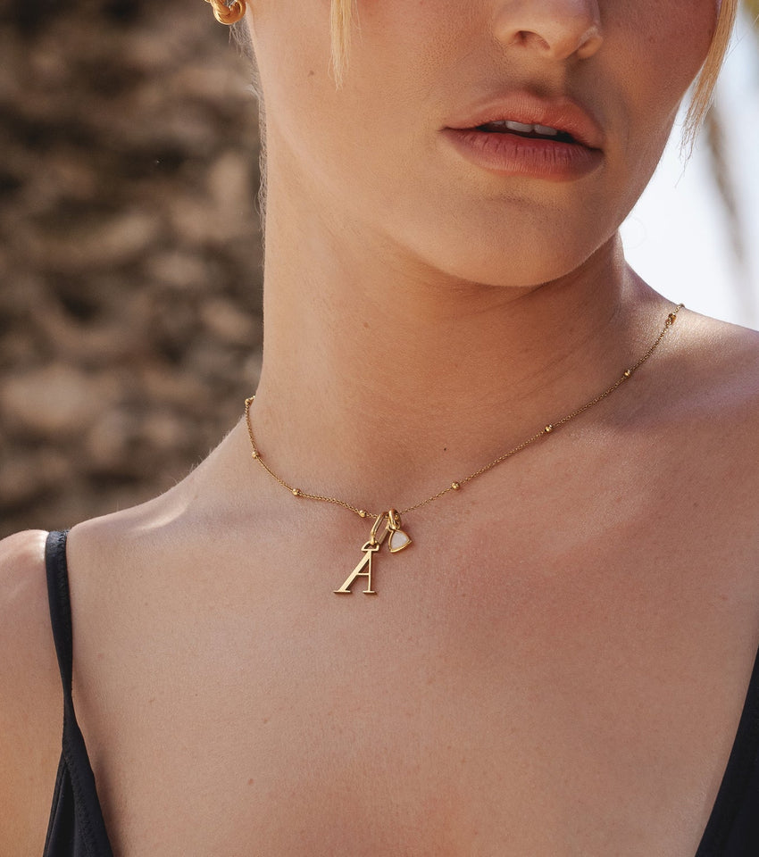 Droplet Birthstone Pendant (Gold)