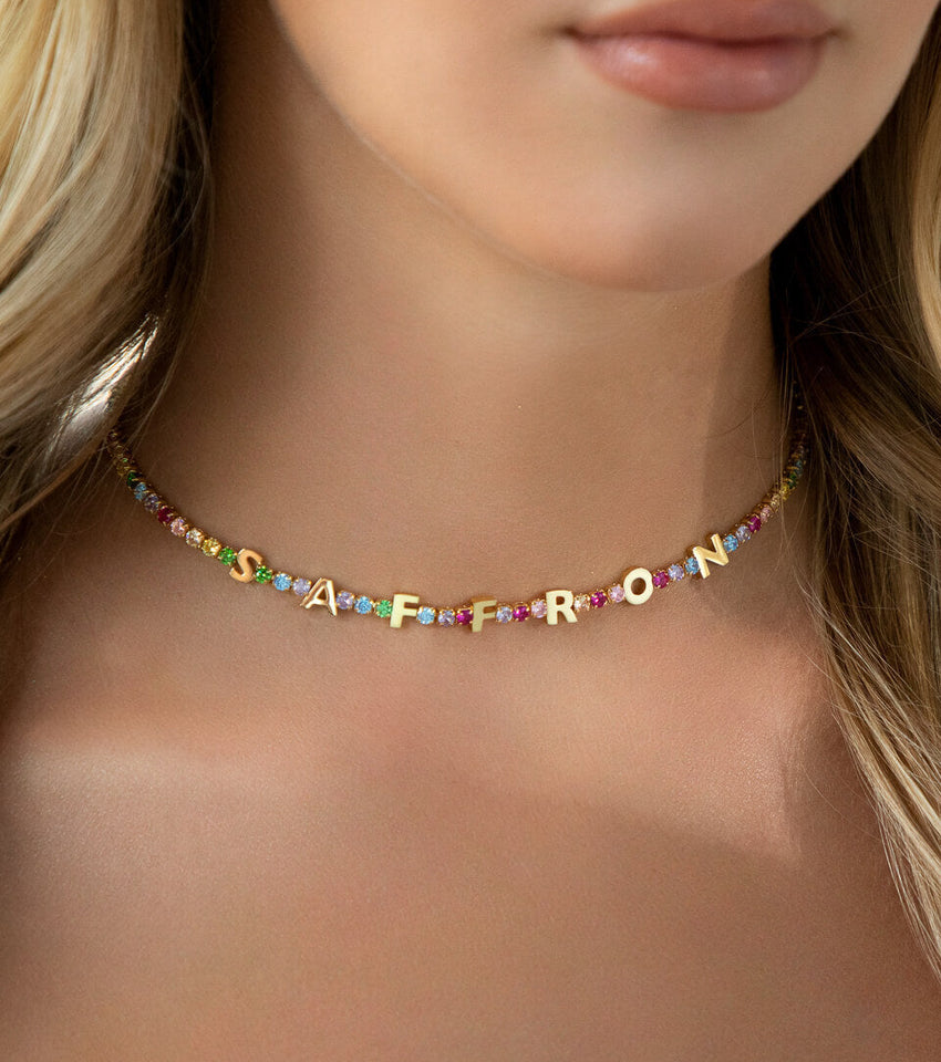 Name tennis necklace Clearance