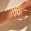 Colorful Sphere Chain Bracelet Bundle (Gold)