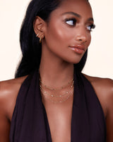 Colorful Sphere Chain Necklace Set (Gold)