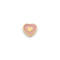 Rose Quartz Heart Charms (Gold) - Heart
