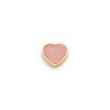 Rose Quartz Heart Charms (Gold) - Plain