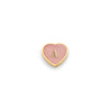 Rose Quartz Heart Charms (Gold) - Initials
