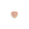 Rose Quartz Heart Charms (Gold) - Initials