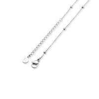 Mini Letter Sphere Chain Necklace (Silver)