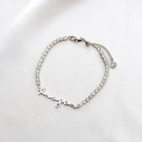 Signature Name Tennis Bracelet (Silver)