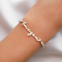 Signature Name Tennis Bracelet (Silver)