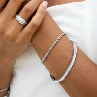 Small Rope Chain Bracelet (Silver)