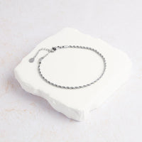 Small Rope Chain Bracelet (Silver)