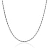 Small Rope Chain Necklace (Silver)