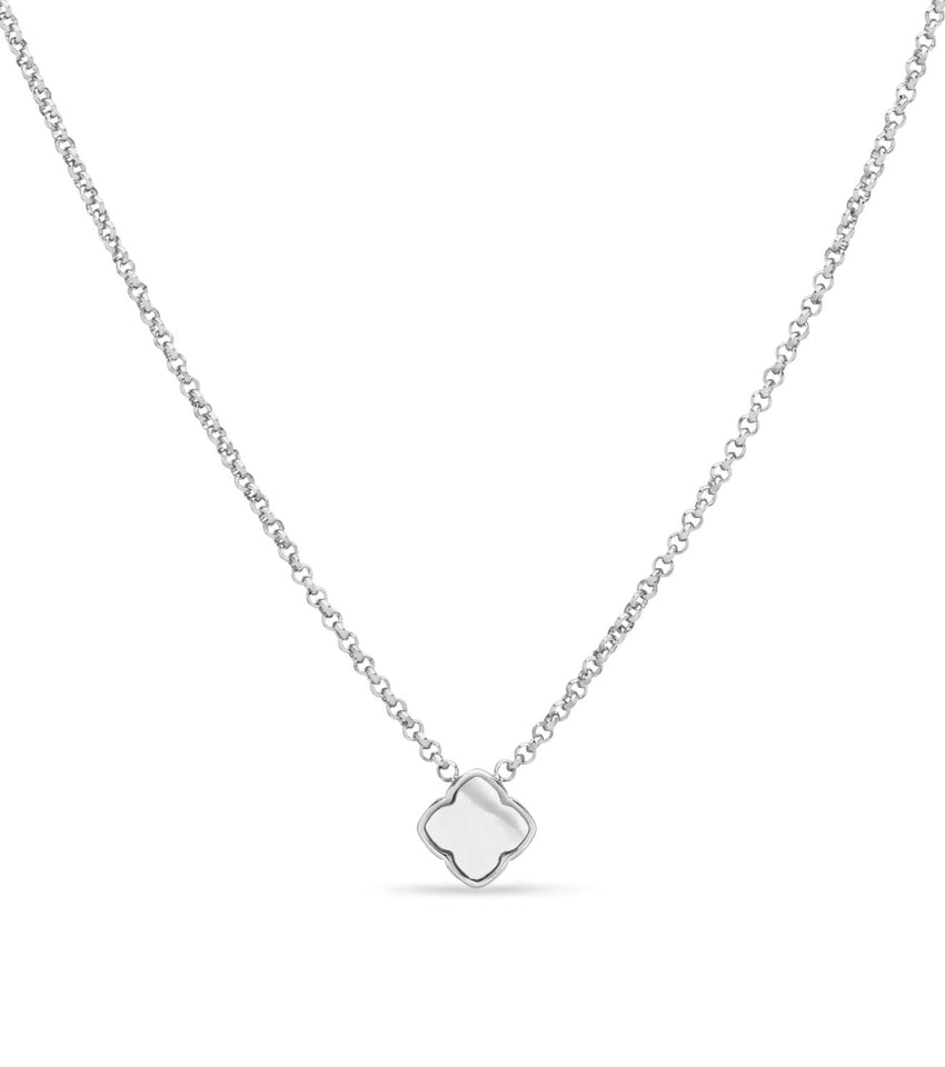 Pearl Clover Necklace (Silver)