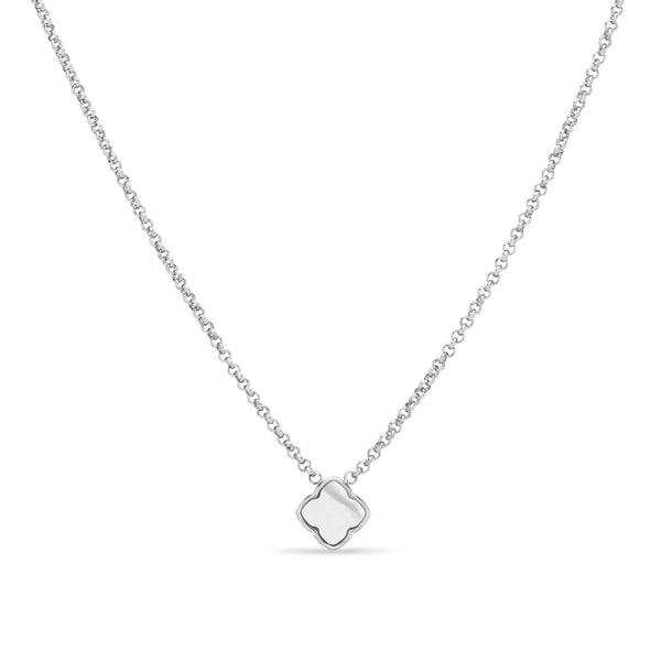★ROSEMONT★ Silver Clover Necklace RA24C26A STOCKCLOVERWEBREADYPACKSHOT-