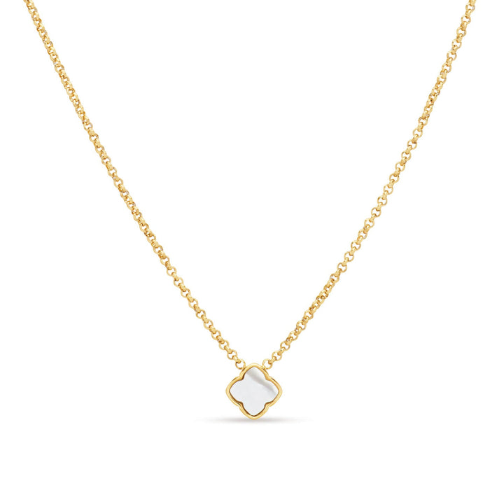 Pearl Clover Necklace (Gold)
