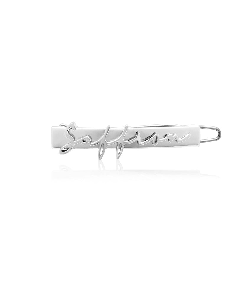 Signature Name Hair Clip (Silver)