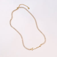 Signature Name Tennis Necklace (Gold)