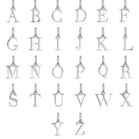 Letter & Birthstone Sphere Chain Layered Set (Silver)