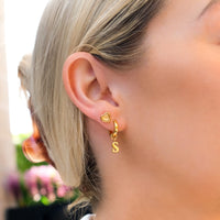 Mini Heart Birthstone Stud Earrings (Gold)
