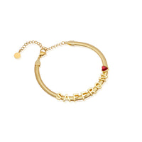 Snake Chain Custom Name Bracelet (Gold)
