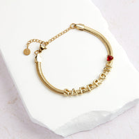 Snake Chain Custom Name Bracelet (Gold)