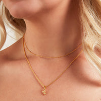 Stories Doodle Heart Fine Chain Necklace (Gold)