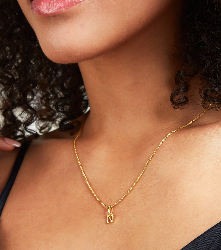 Stories Initial Necklace (Gold)