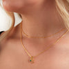 Stories Initial & Birthstone Necklace (Gold)